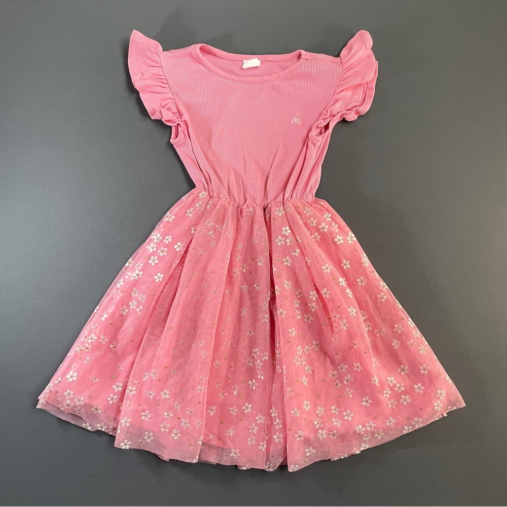 GAP Pink Kids Dress with Floral Accents